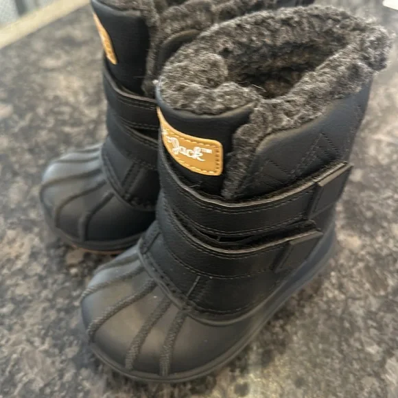 Cat & Jack Baby Boy Infant Winter Snow Boots Size 5 Black - Picture 3 of 5